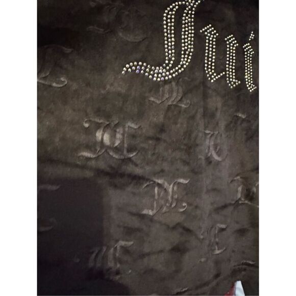 Juicy couture velour crop hoodie & jogger set jc logo embossed sz xL nwt - Picture 6 of 15